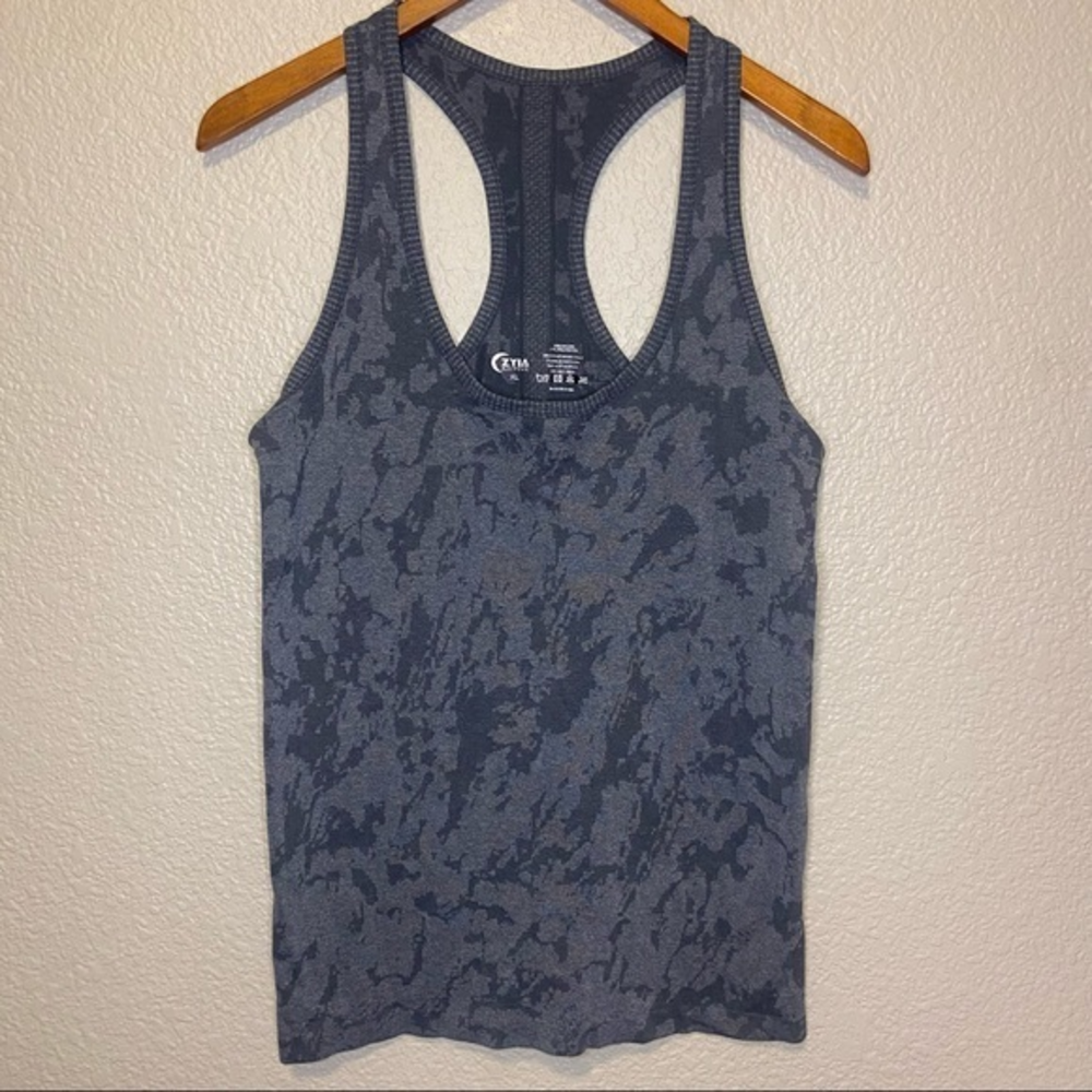 ZYIA Active Racerback Tank Top Gray Size Extra Large